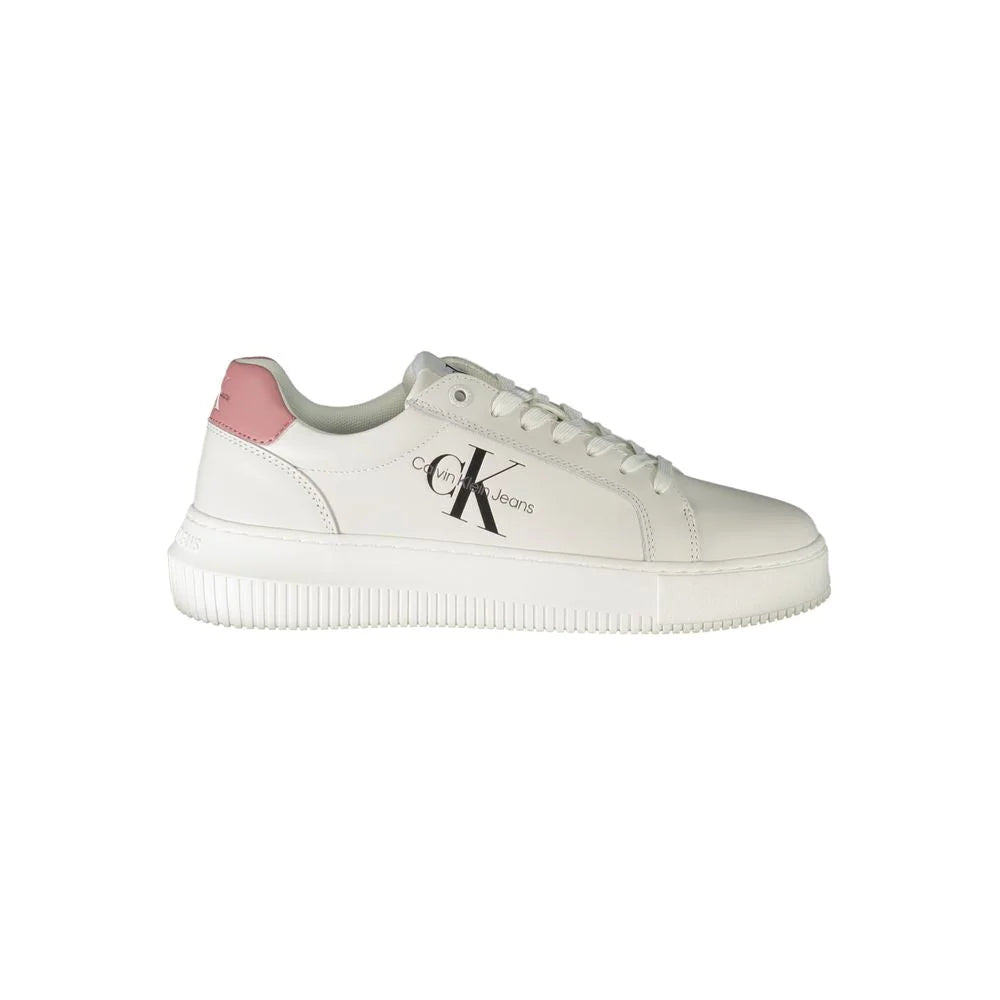 Calvin Klein White Polyester Sneaker - Sneakers