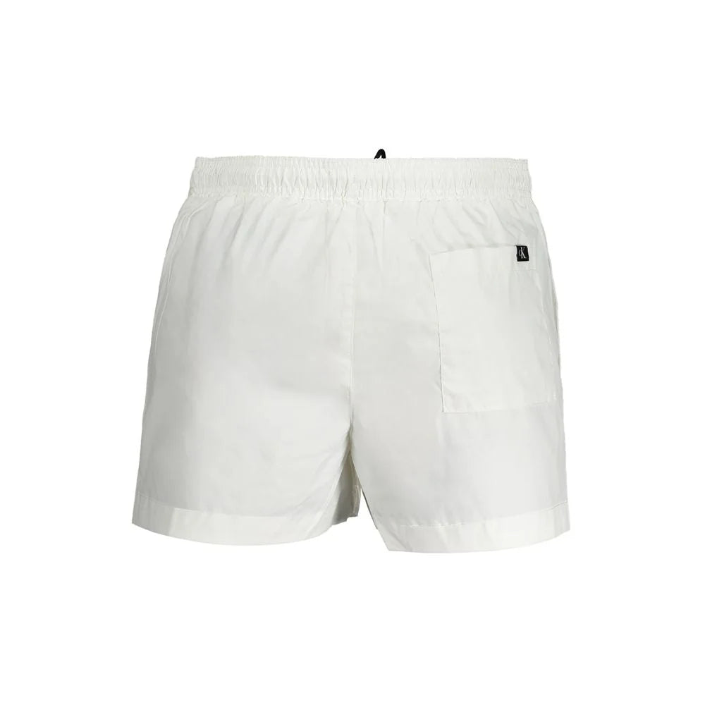 Calvin Klein White Polyester Swimwear - M - Swim Boxers