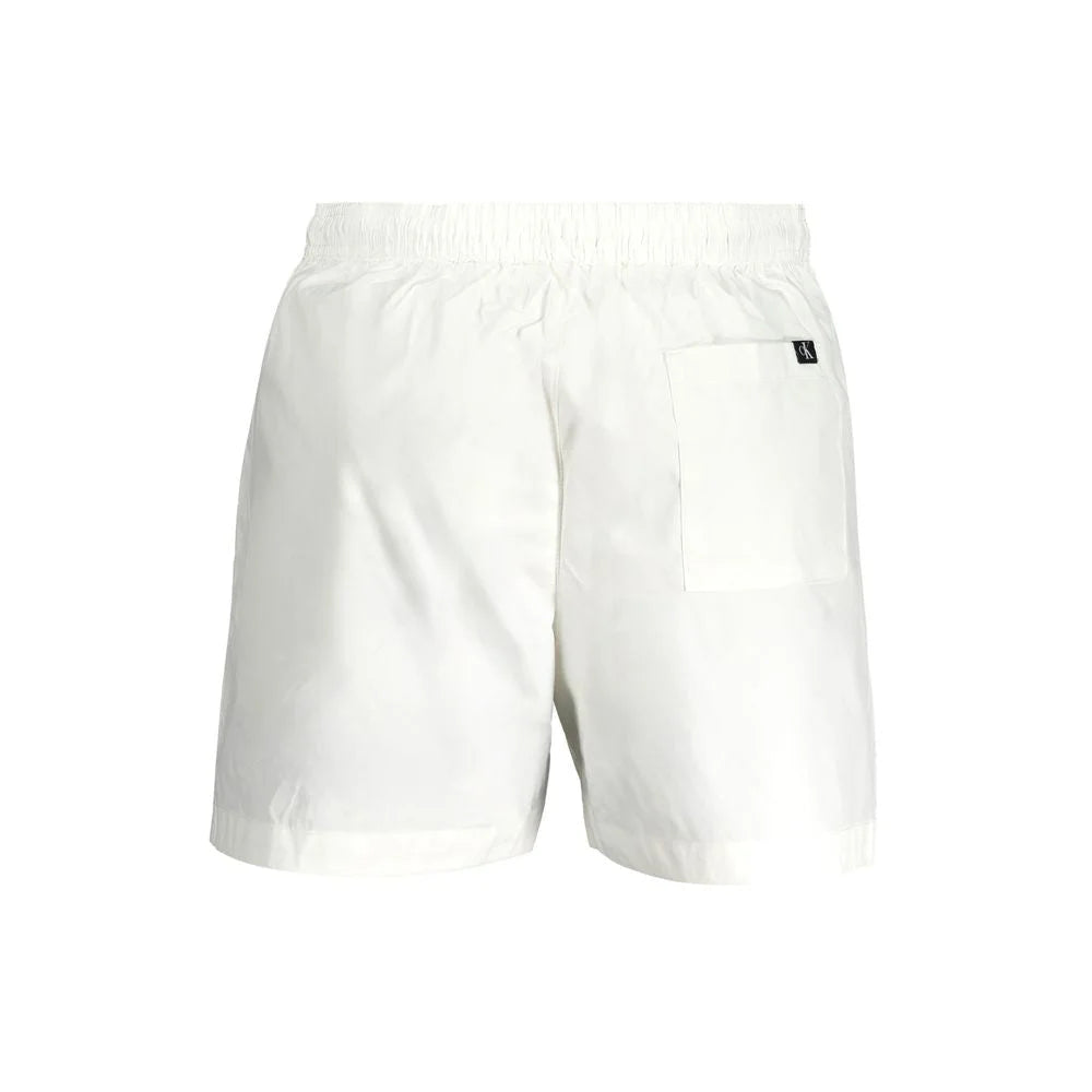 Calvin Klein White Polyester Swimwear - S - Swim Boxers