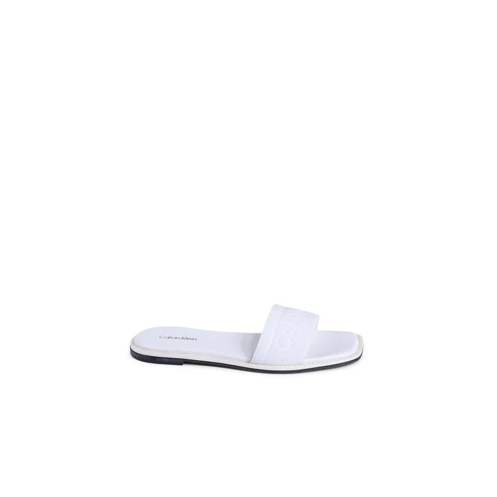 Calvin Klein White Recycled Polyester Sandals - EU40/US10 - Sandals