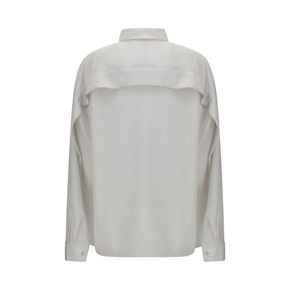 Calvin Klein White Silk Dress Shirt