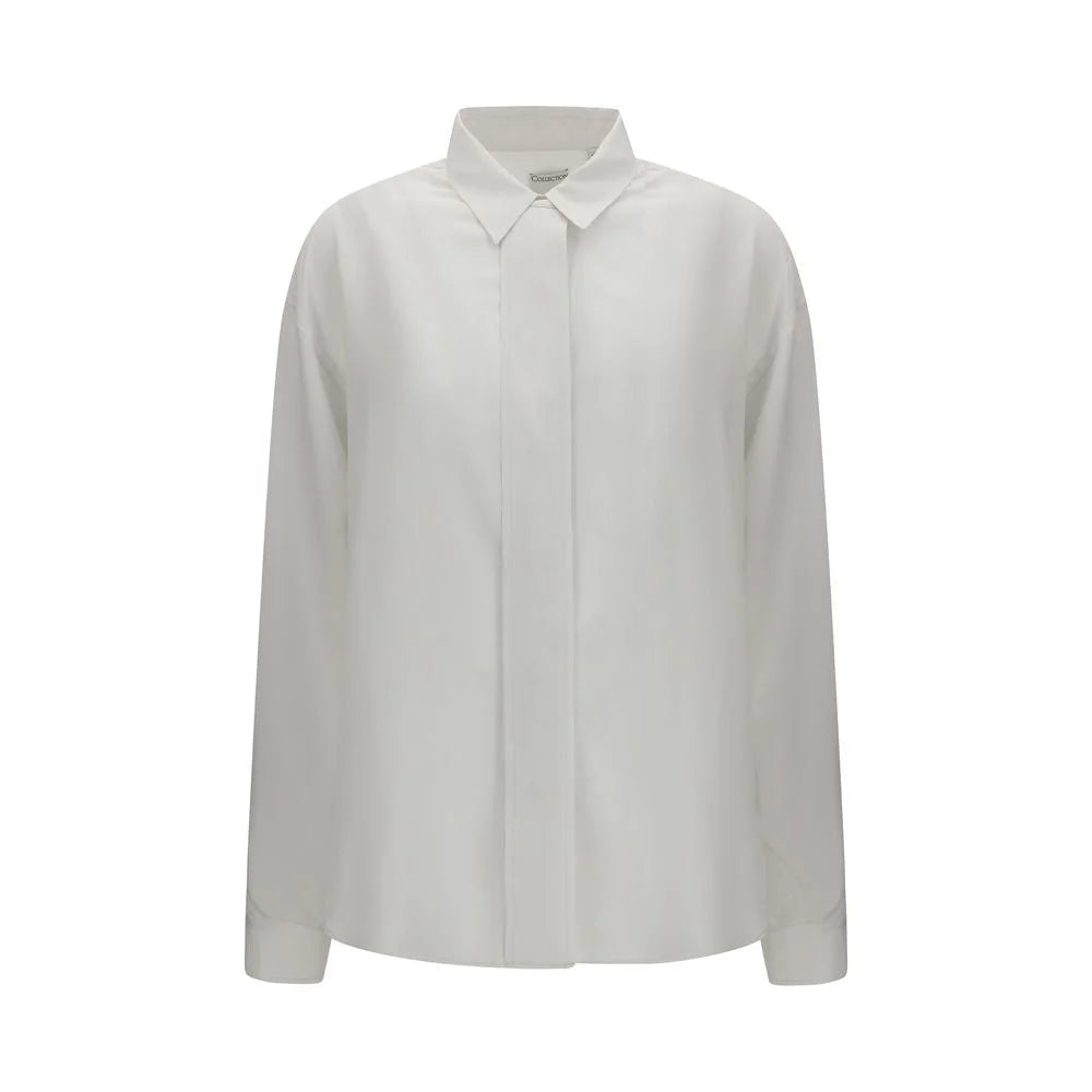Calvin Klein White Silk Dress Shirt