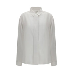 Calvin Klein White Silk Dress Shirt