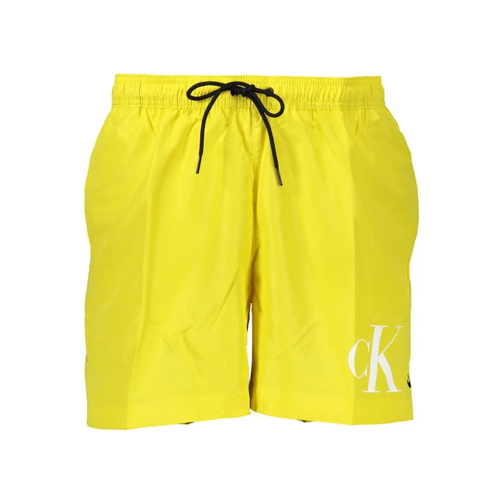 Calvin Klein Yellow Polyester Swimwear - Swim Boxers