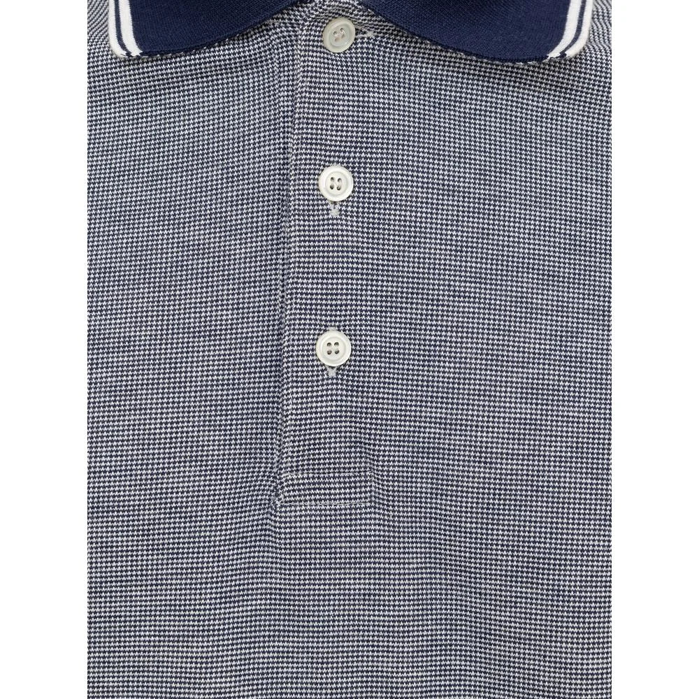 Canali Blue Cotton Polo Shirt - IT50 | L - Polos