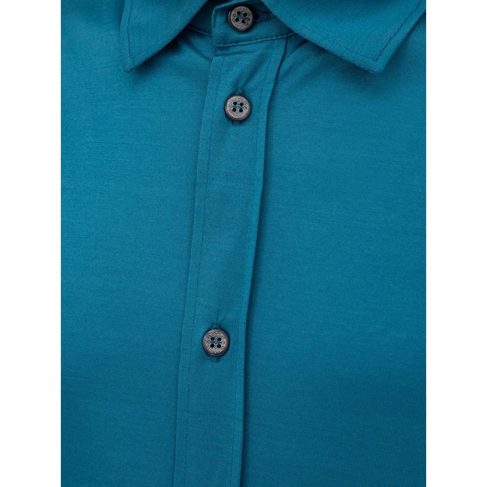Canali Blue Cotton Shirt - IT50 | L - Shirts