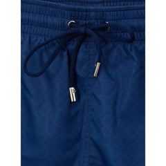 Canali Blue Polyester Swim Short - M