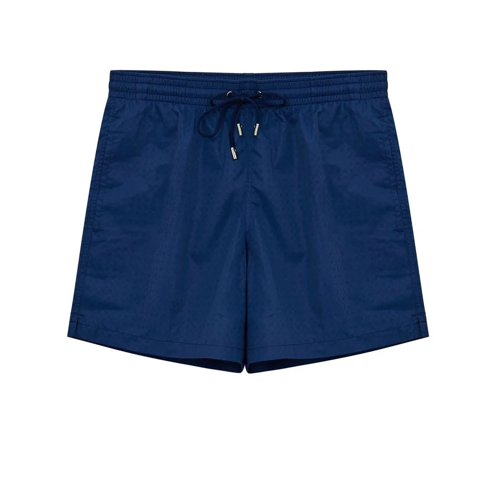 Canali Blue Polyester Swim Short - M - Swim Boxers