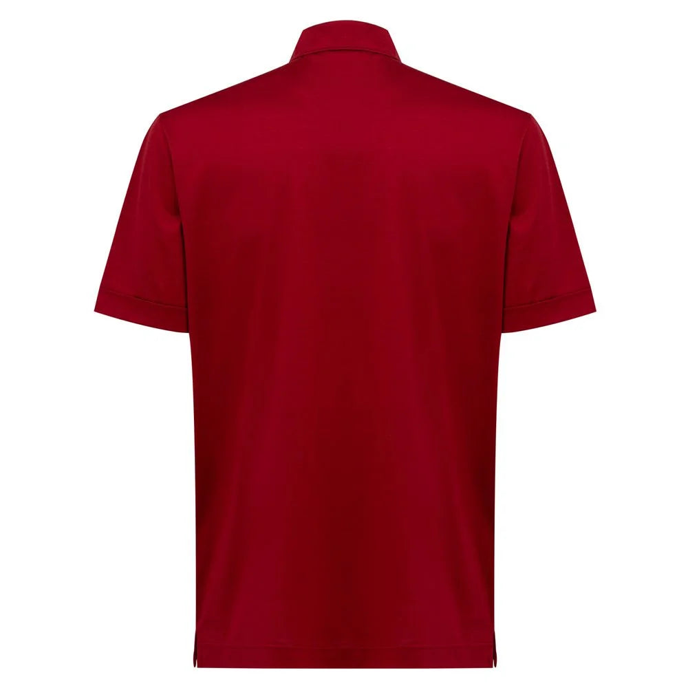 Canali Red Cotton Shirt - IT50 | L - Shirts