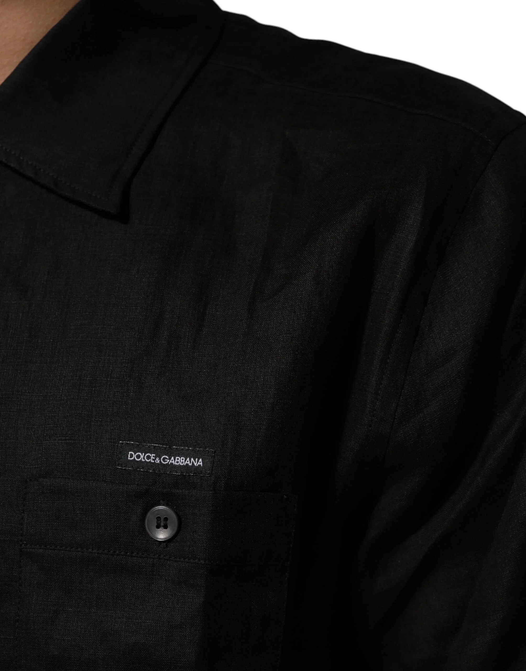 Carhartt Wip Black Linen Collared Short Sleeve Polo Shirt - IT38 | XS