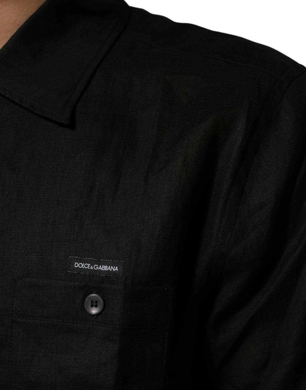 Carhartt Wip Black Linen Collared Short Sleeve Polo Shirt - IT38 | XS