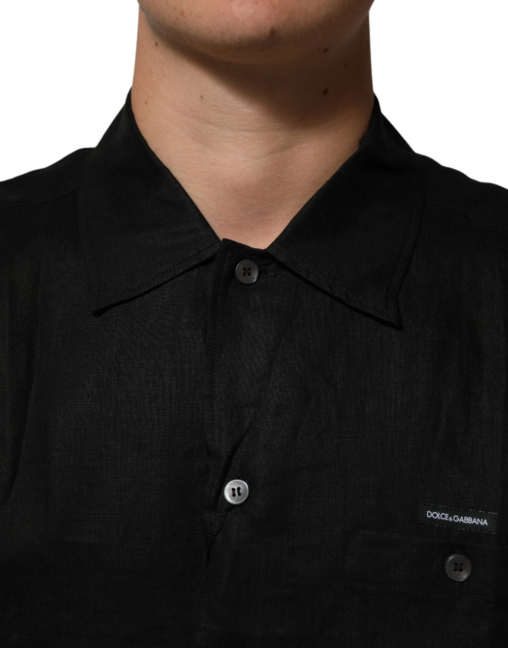 Carhartt Wip Black Linen Collared Short Sleeve Polo Shirt - IT38 | XS