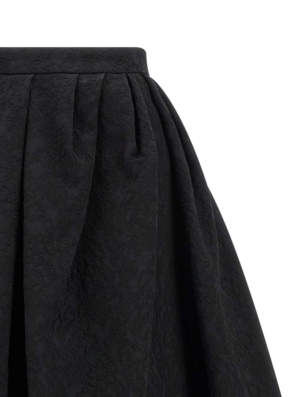 Carolina Herrera Black Cotton Midi Skirt - 6
