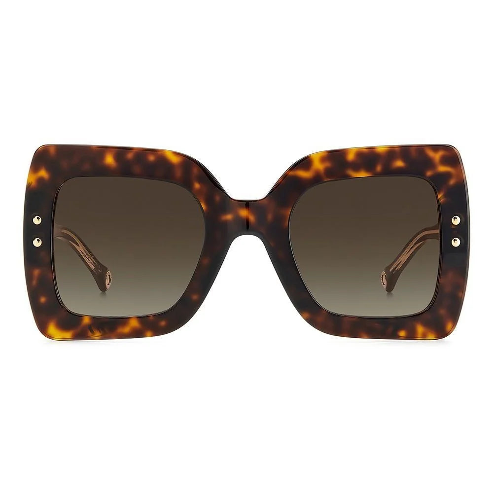 Carolina Herrera Brown Acetate Sunglasses - Sunglasses