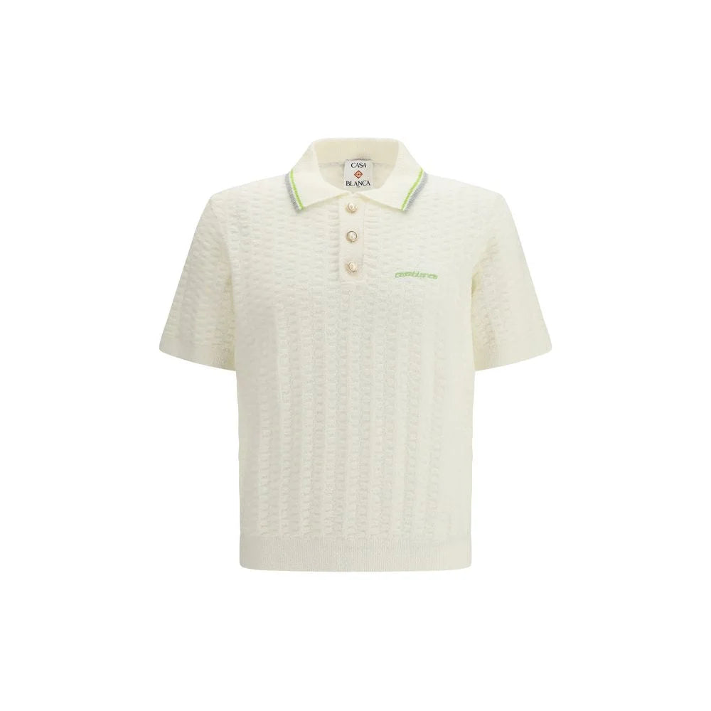 Casablanca Beige Cotton Polo Shirt