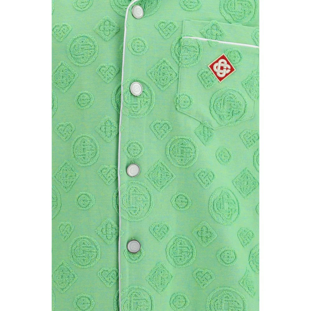 Casablanca Bicolor Cotton Shortsleeve Shirt