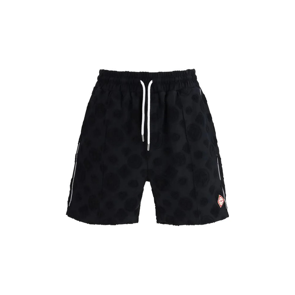 Casablanca Black Cotton Bermuda Shorts