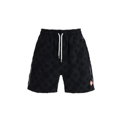 Casablanca Black Cotton Bermuda Shorts