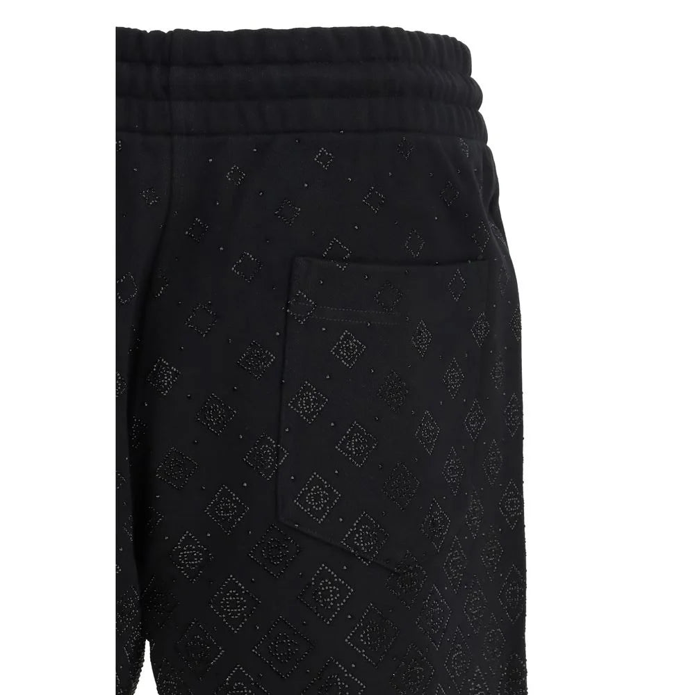 Casablanca Black Cotton Bermuda Shorts - S