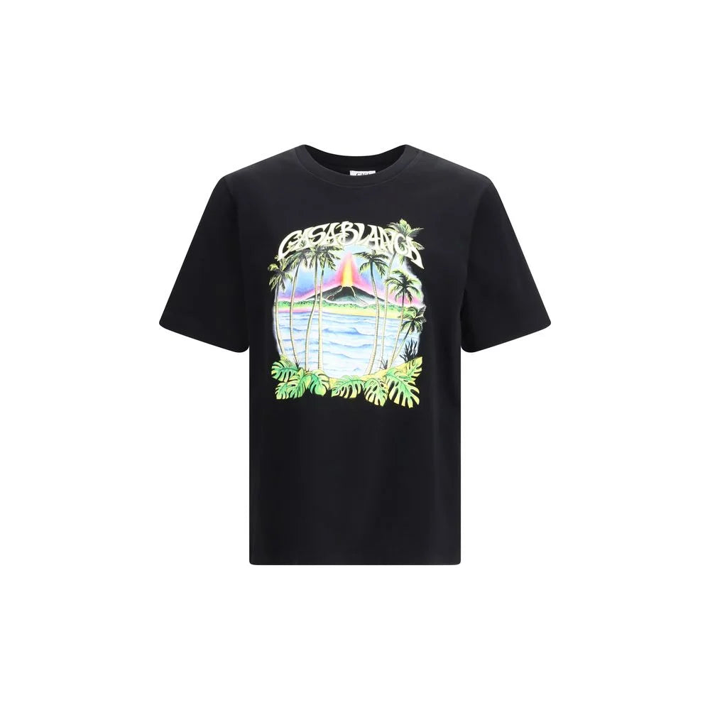 Casablanca Black Cotton T-Shirt