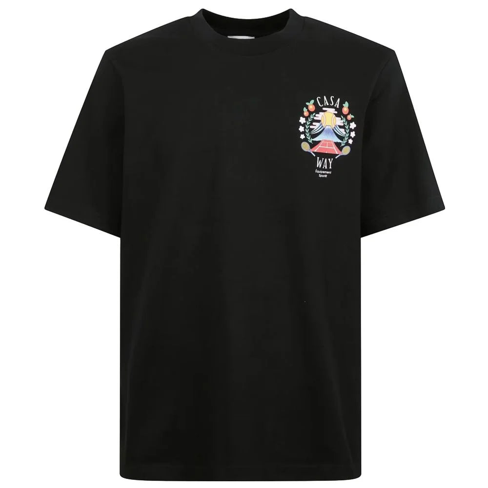 Casablanca Black Cotton T-Shirt