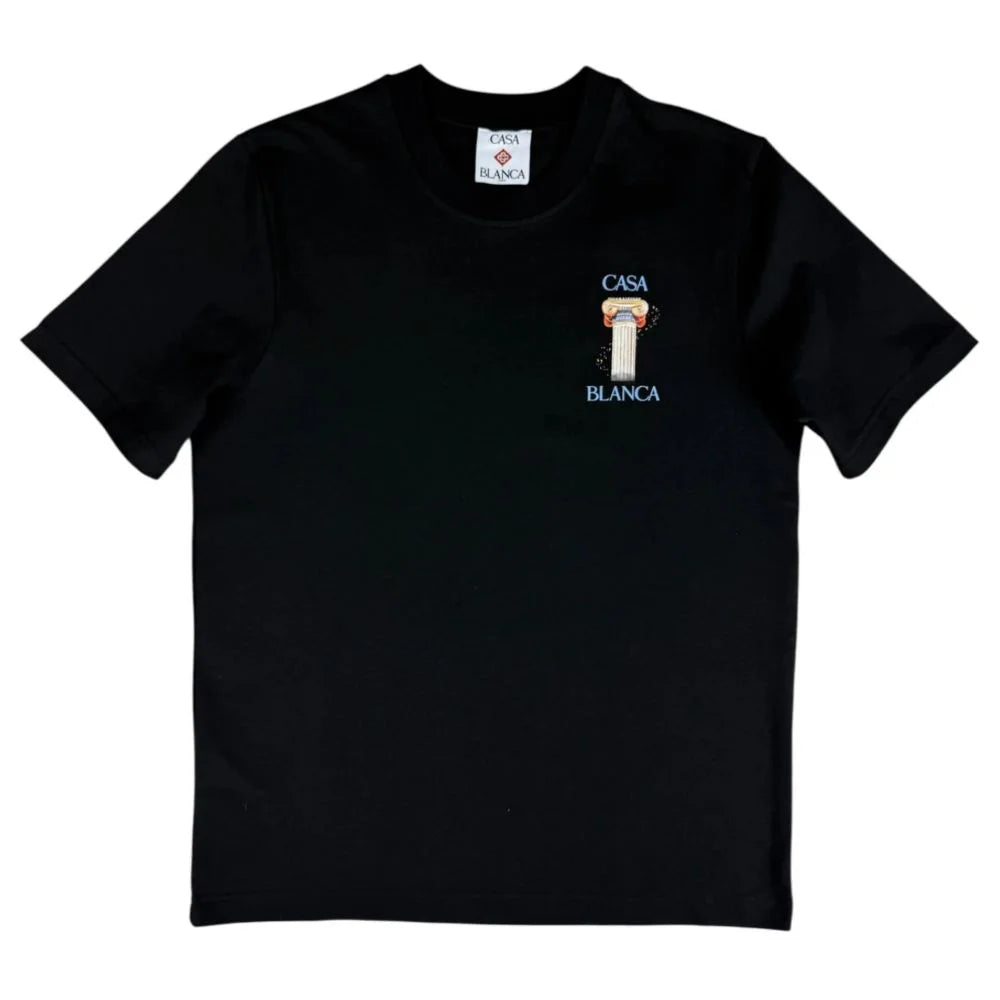 Casablanca Black Cotton T-Shirt - L