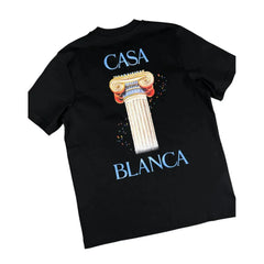 Casablanca Black Cotton T-Shirt - L