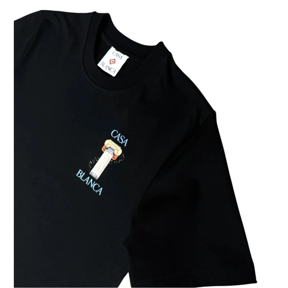 Casablanca Black Cotton T-Shirt - L