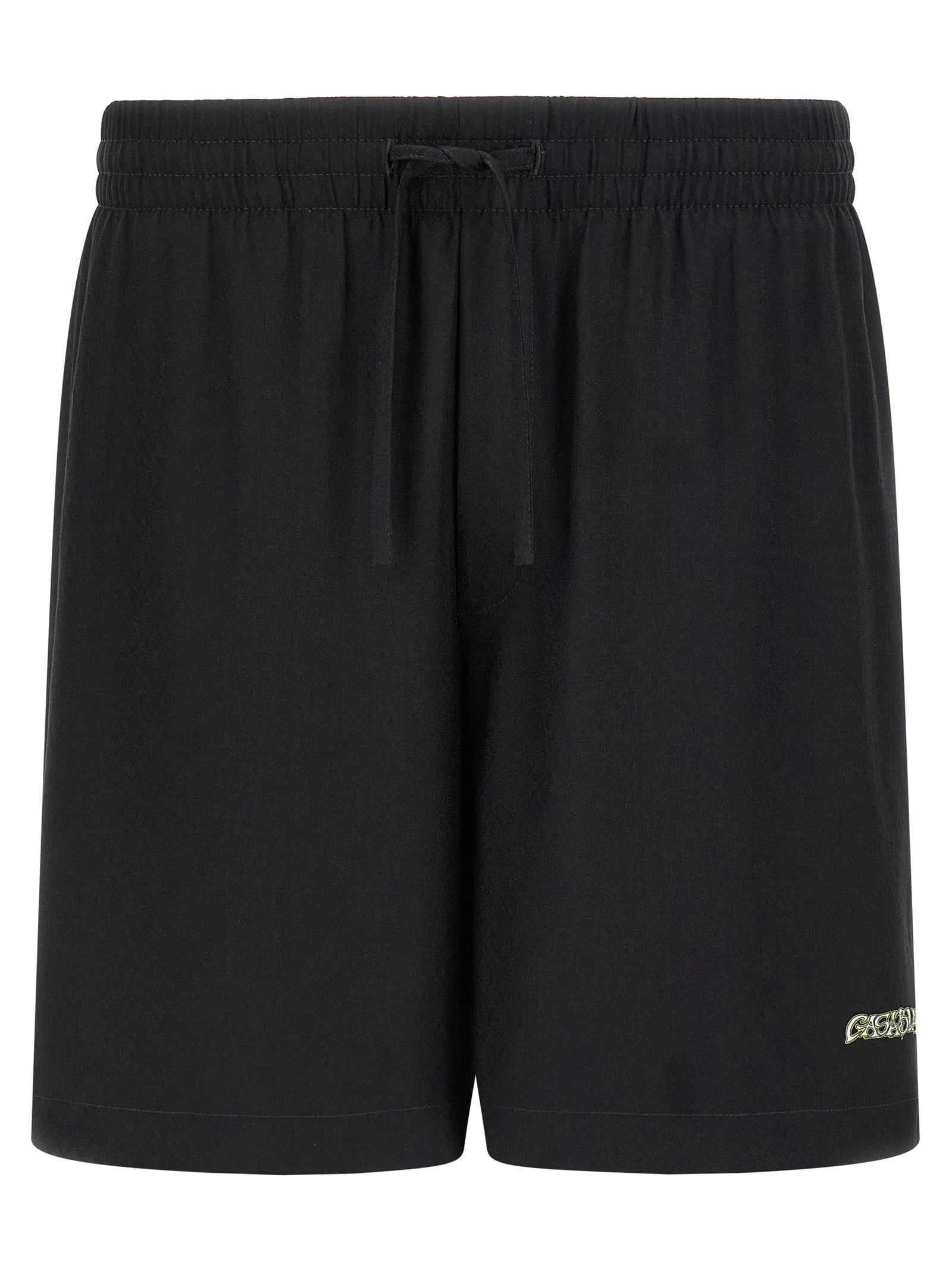 Casablanca Black Silk Bermuda Shorts