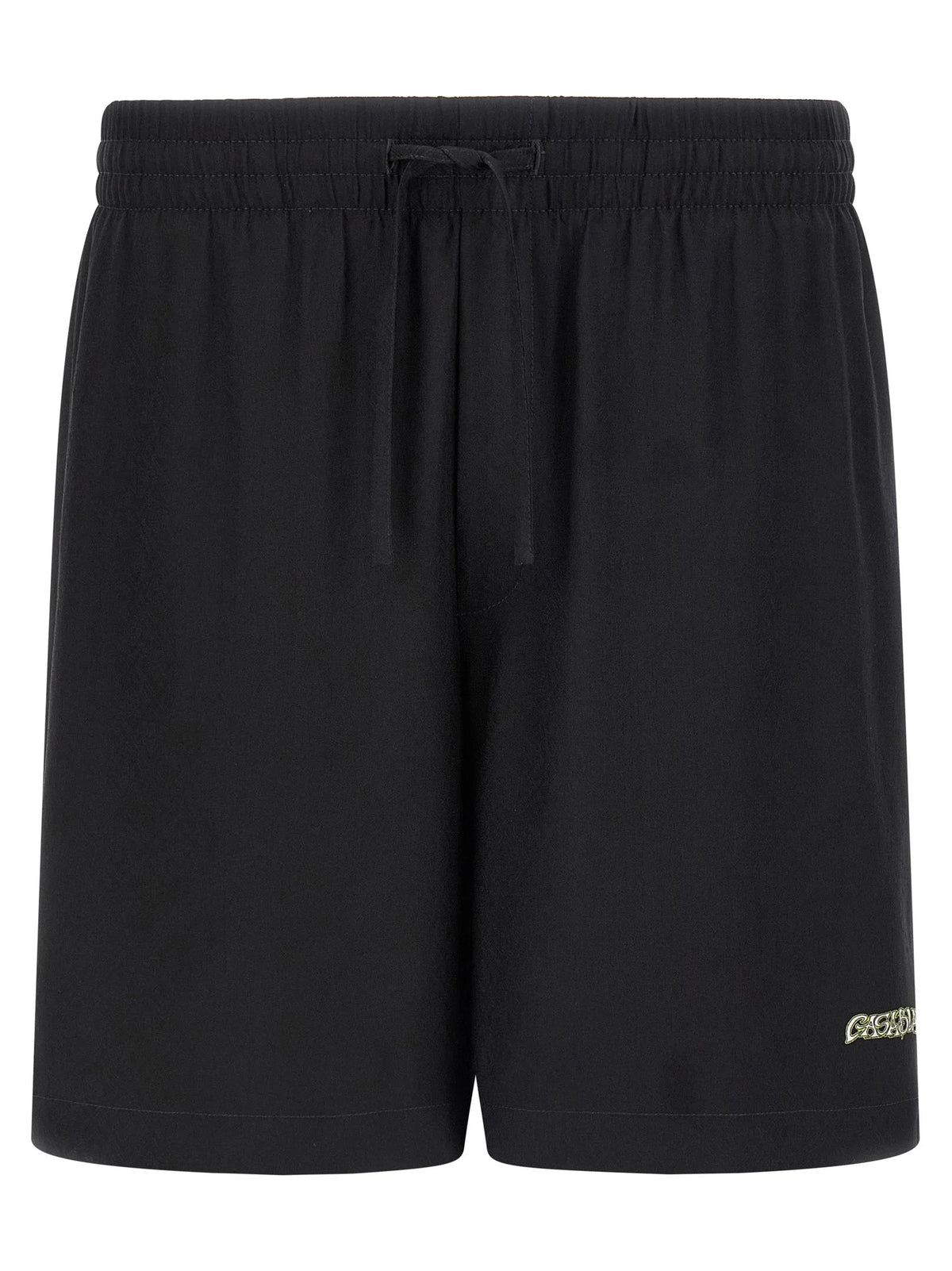 Casablanca Black Silk Bermuda Shorts