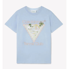 Casablanca Blue Cotton T-Shirt - XL - T-Shirts