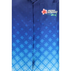 Casablanca Blue Silk Polo Shirt