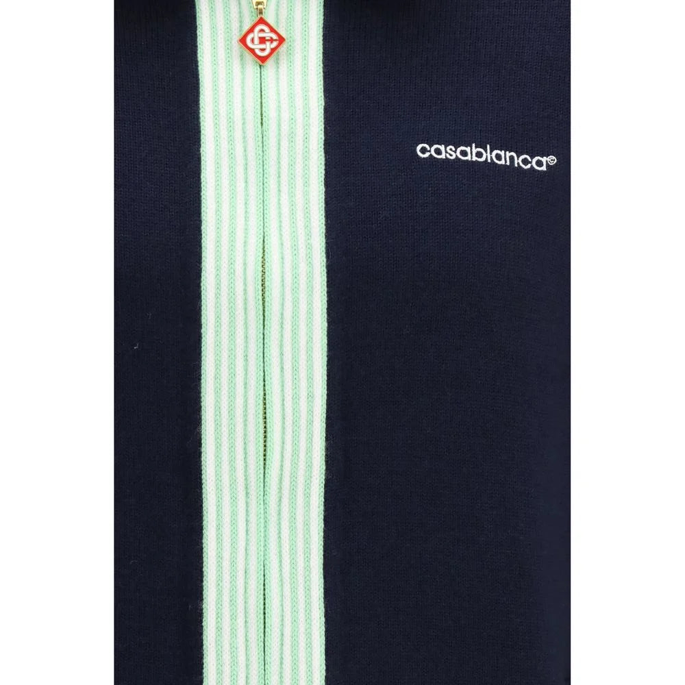Casablanca Blue Wool Oves Aries Full-Length Jacket - M