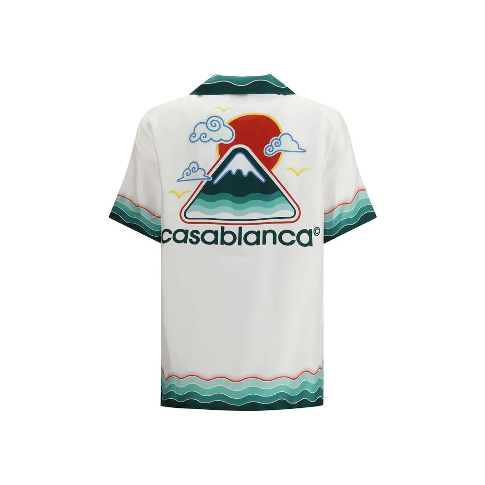 Casablanca Silk Cuban Collar short sleeve Shirt - Shirts