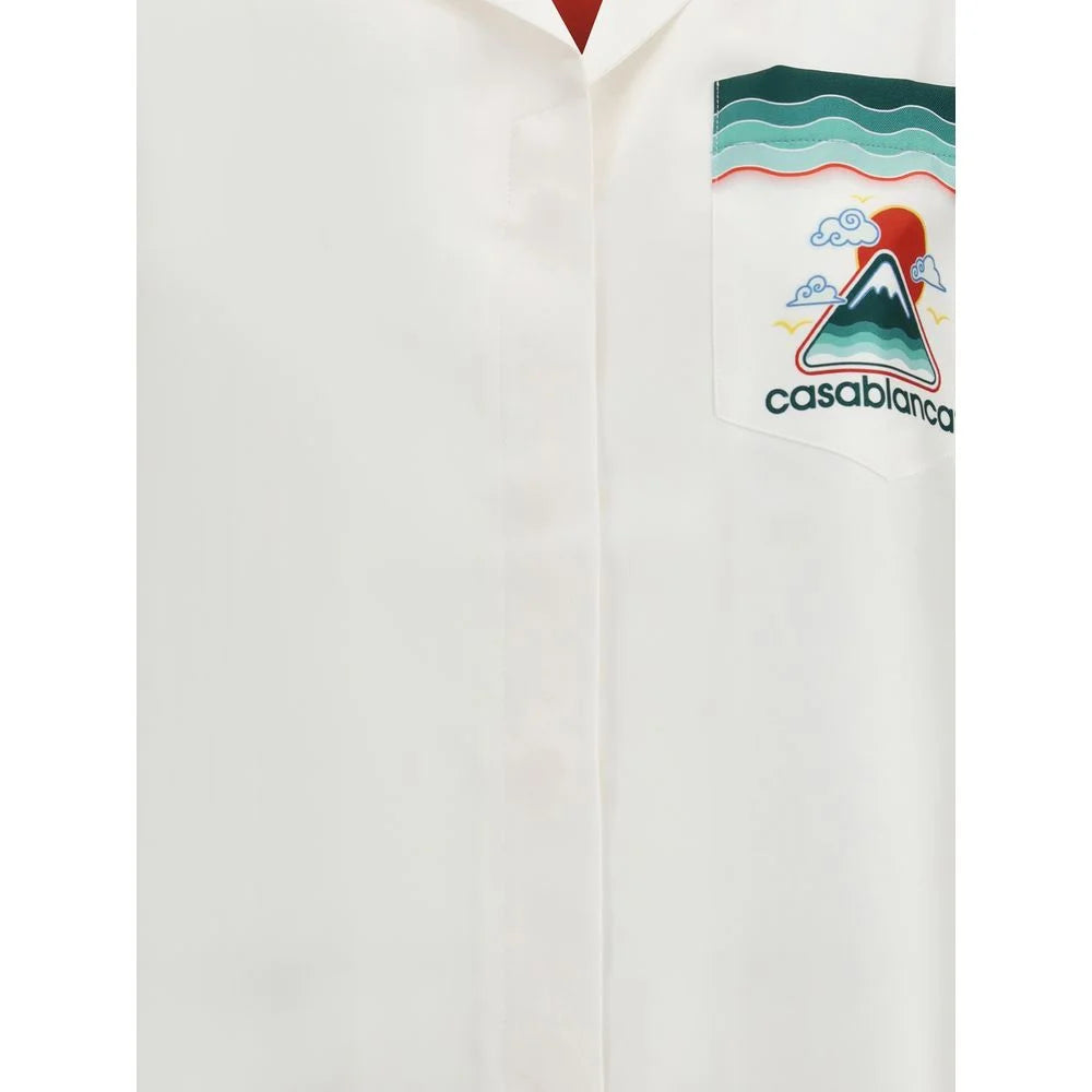 Casablanca Silk Cuban Collar short sleeve Shirt - Shirts