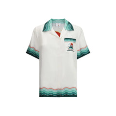 Casablanca Silk Cuban Collar short sleeve Shirt - Shirts