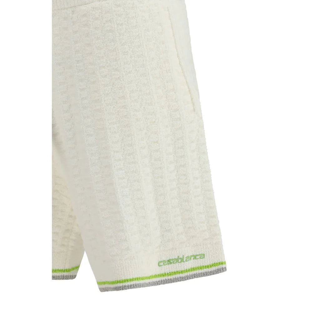 Casablanca White Cotton Bermuda Shorts