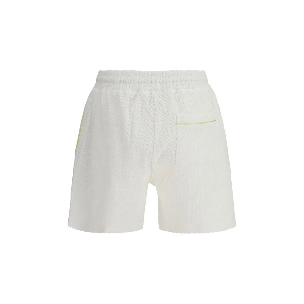 Casablanca White Cotton Bermuda Shorts