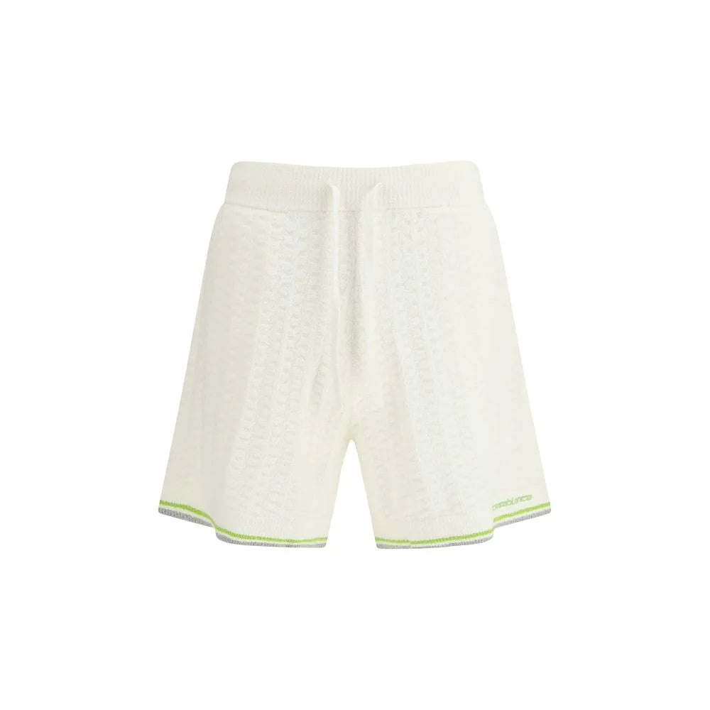 Casablanca White Cotton Bermuda Shorts
