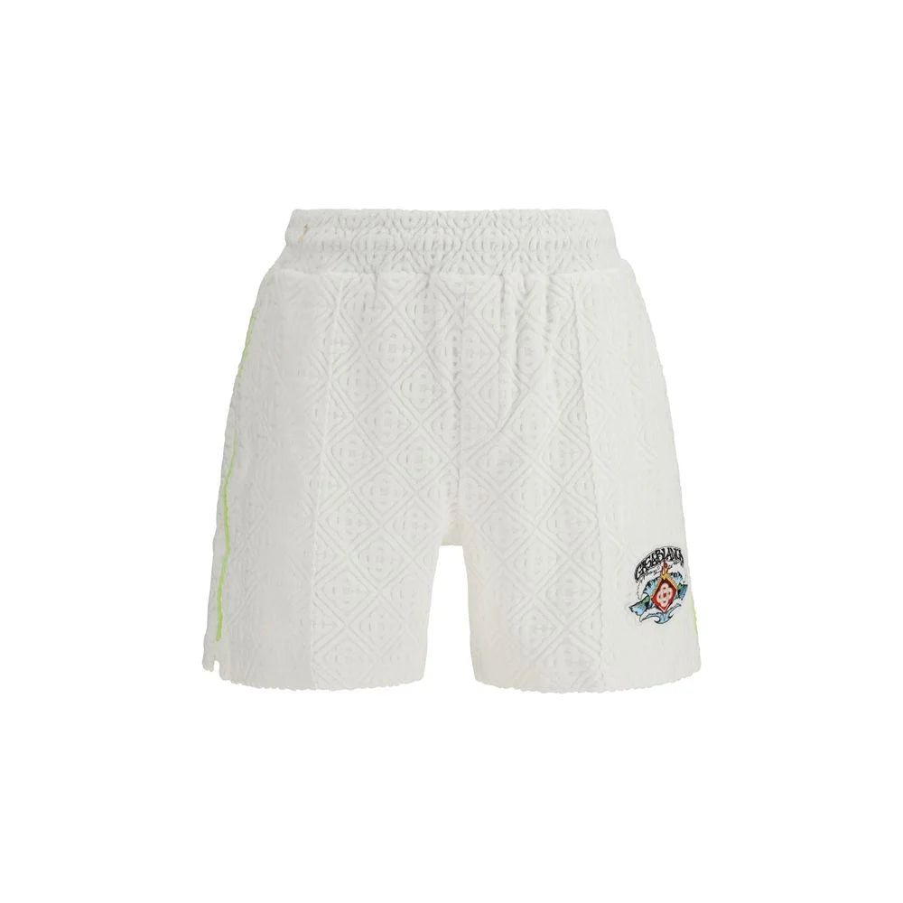 Casablanca White Cotton Bermuda Shorts