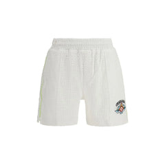 Casablanca White Cotton Bermuda Shorts