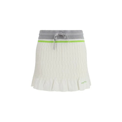 Casablanca White Cotton Mini Skirt
