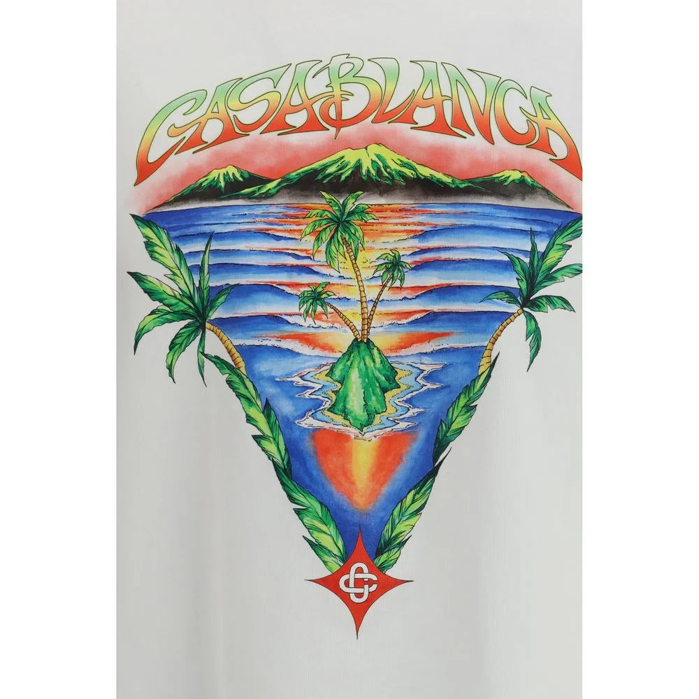 Casablanca White Cotton T-Shirt