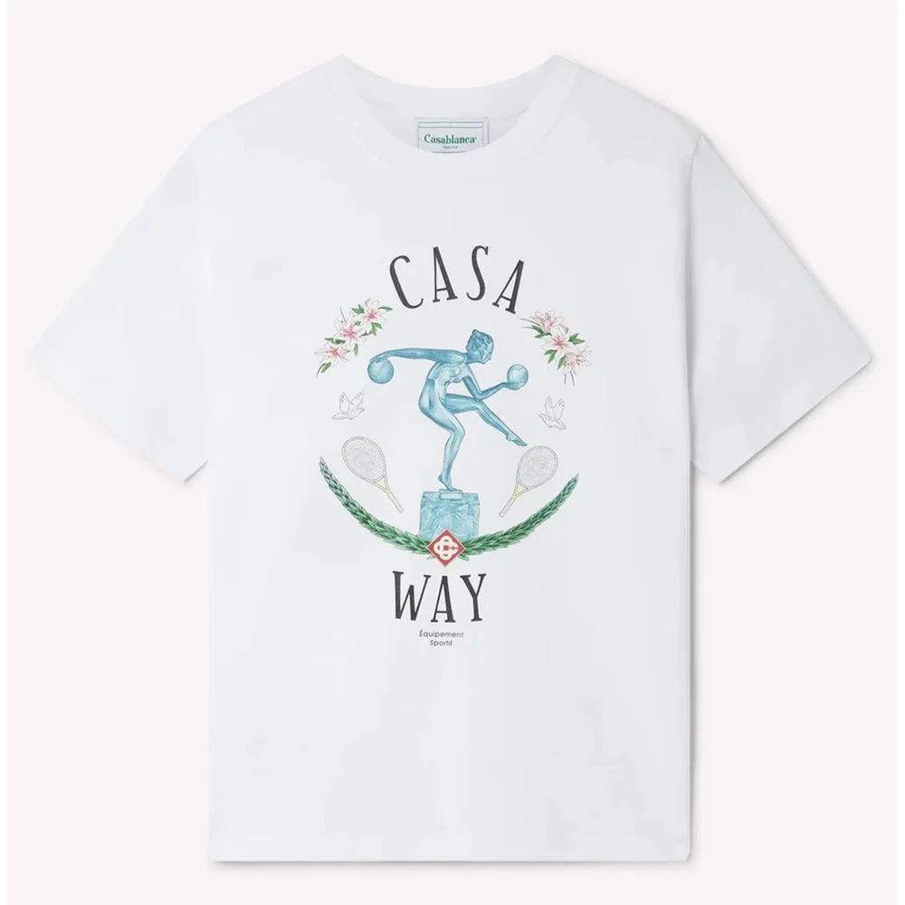 Casablanca White Cotton T-Shirt - T-Shirts