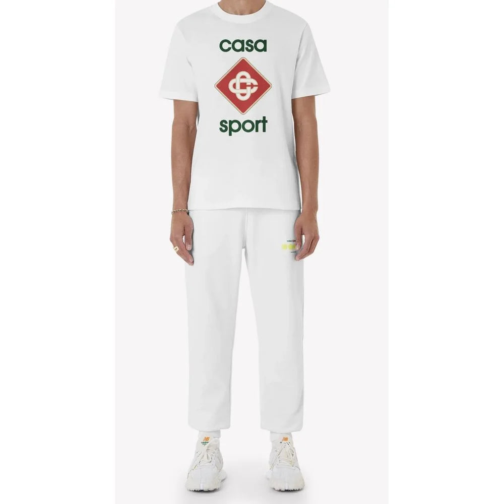 Casablanca White Cotton T-Shirt - T-Shirts