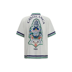 Casablanca White Silk Shortsleeve Shirt - M