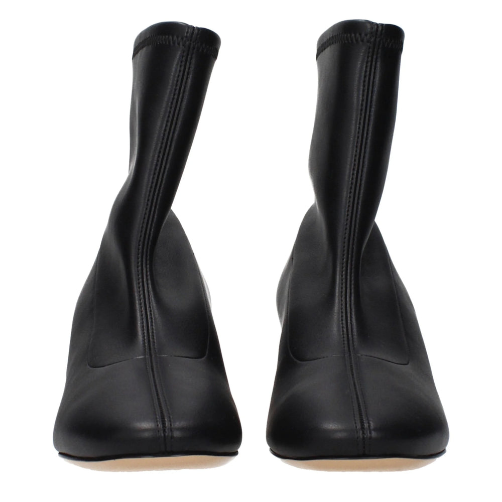Casadei Black Leather Ankle Boots