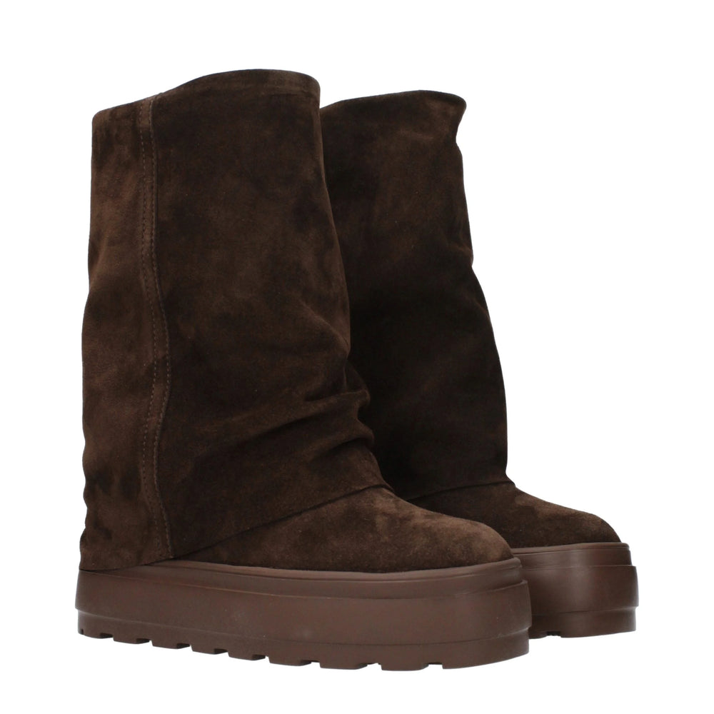 Botas de tobillo de cuero marrón Casadei - EU37.5/US7.5