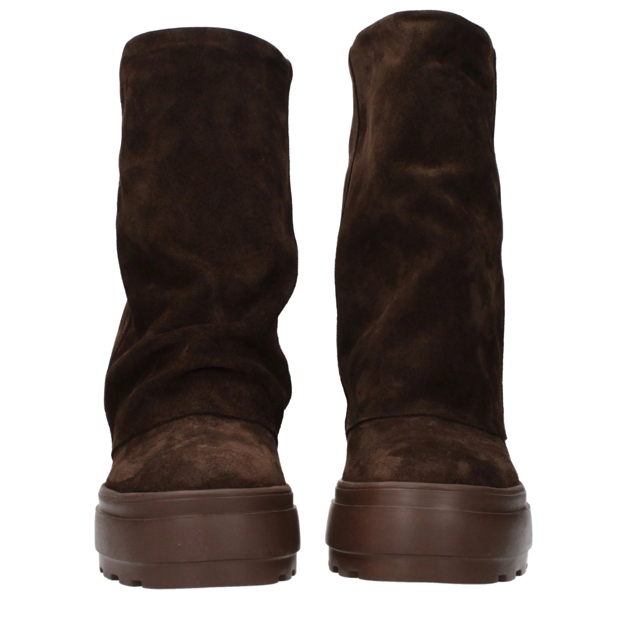 Botas de tobillo de cuero marrón Casadei - EU37.5/US7.5