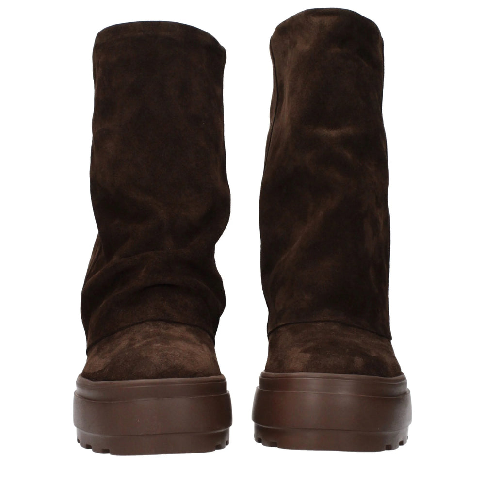 Botas de tobillo de cuero marrón Casadei - EU37.5/US7.5